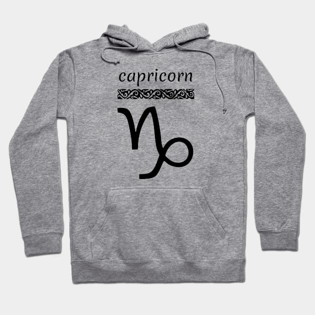 Capricorn horoscope sign Hoodie by Iskapa